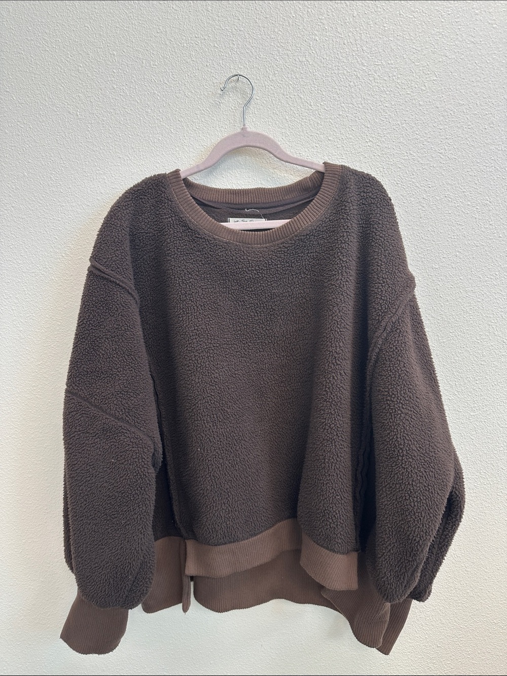 We The Free Plush Crewneck Sweatshirt - Chocolate Brown